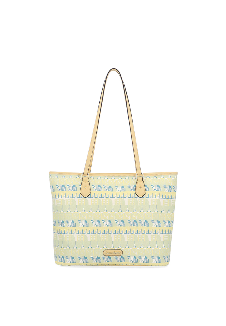 Carlo Rino DC Superheroes Batik Tote Shopper Bag - Yellow