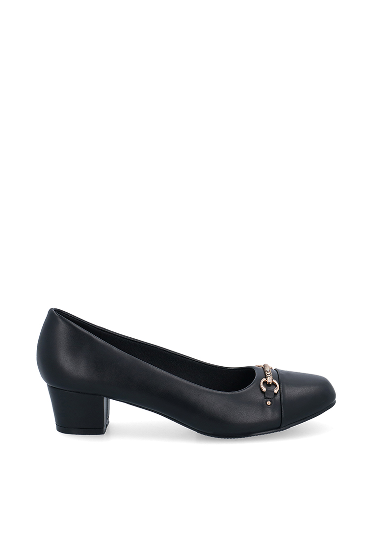 Carlo Rino Black CR Glint Charm Mid Heels