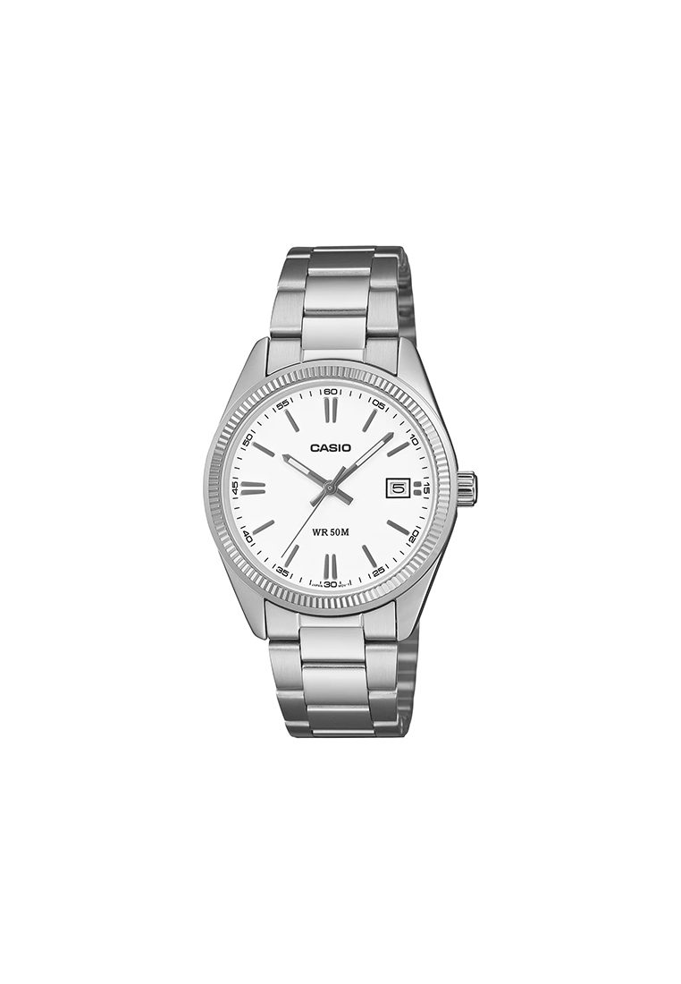 CASIO UTP-1302PD-7A Unisex Analog Watch Silver Stainless Steel Band