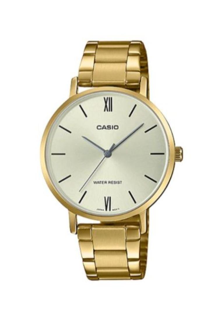 CASIO Watch for Women LTP-VT01G-9BUDF Gold Stainless Steel Strap