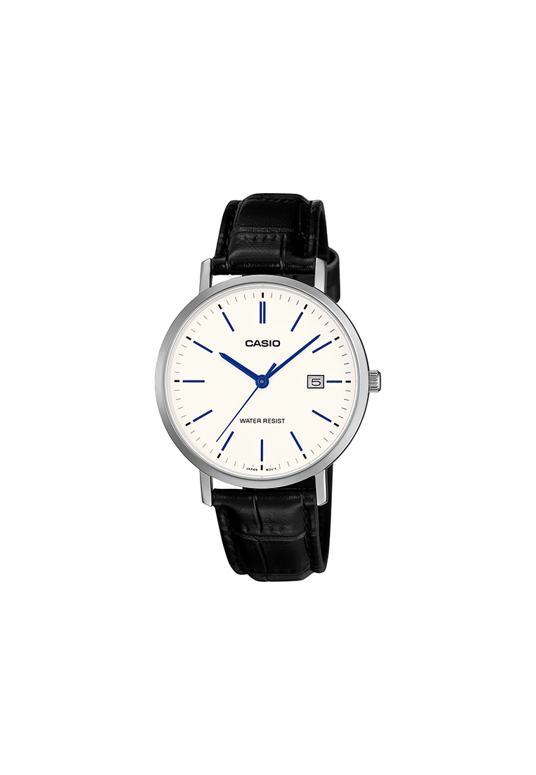 CASIO MTP-VT05L-7E Men Analog Watch Black Leather Band
