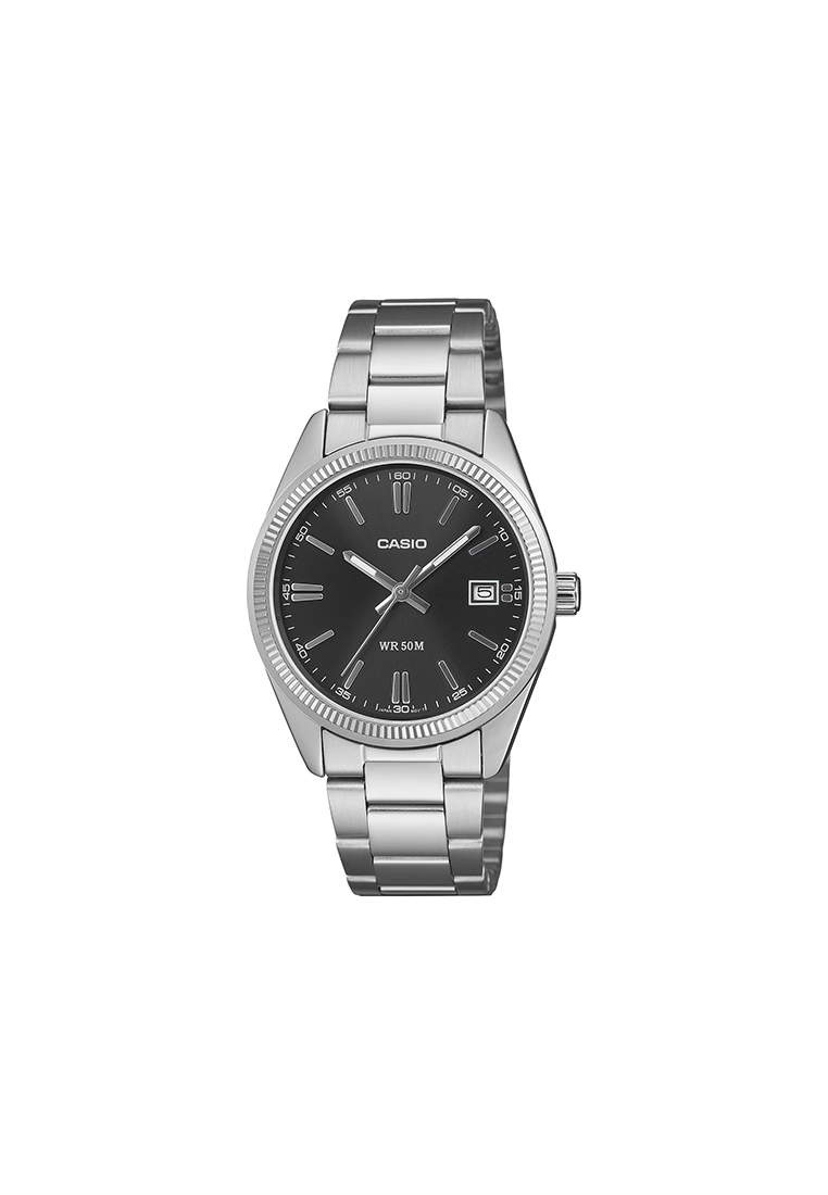 CASIO UTP-1302PD-1A Unisex Analog Watch Silver Stainless Steel Band