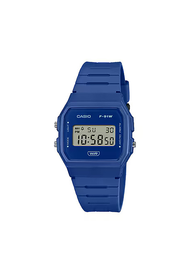Casio F-91WB Jam Tangan Digital Resin Hitam 35.2mm