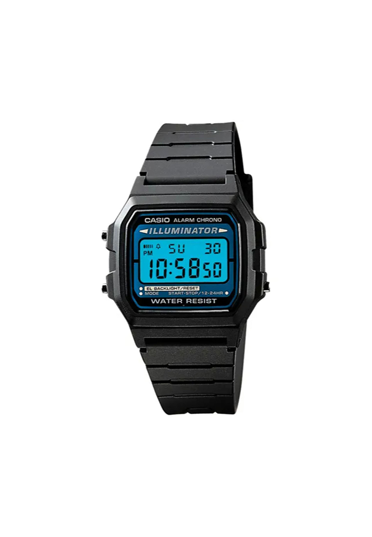 Casio Men's Vintage F-105W-1A Black Resin Band Digital Watch