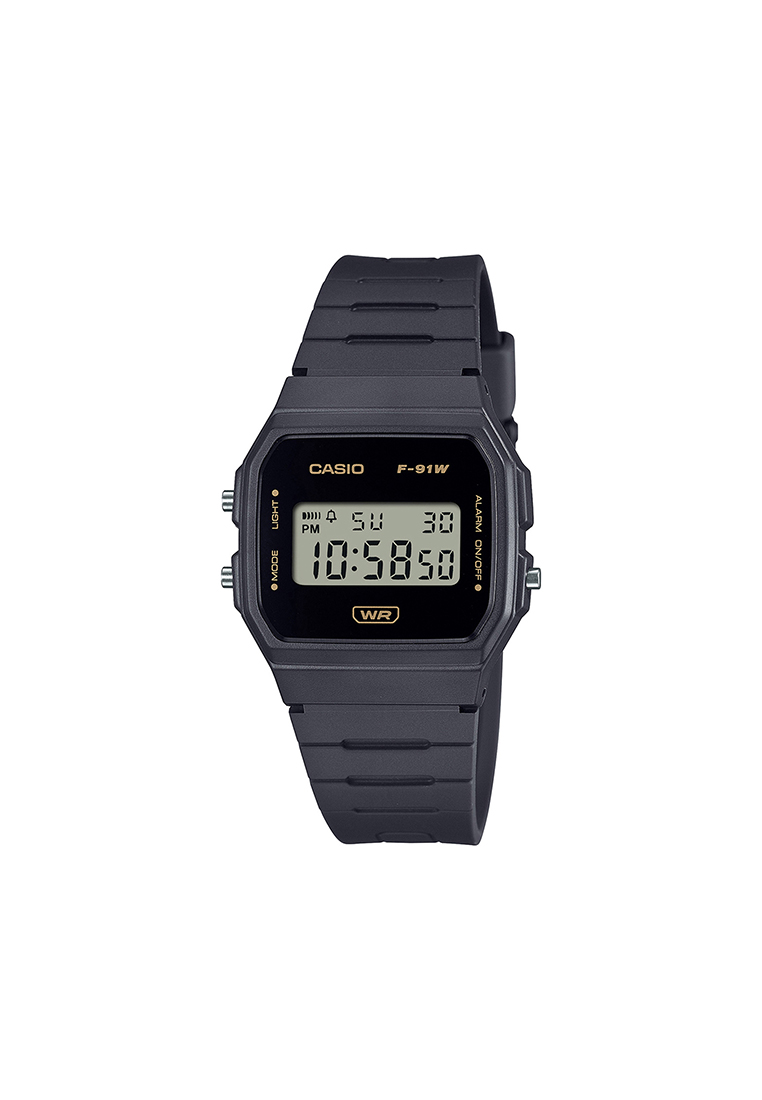 CASIO Pop Series Men Digital Watch F-91WB-8A Black Resin Strap