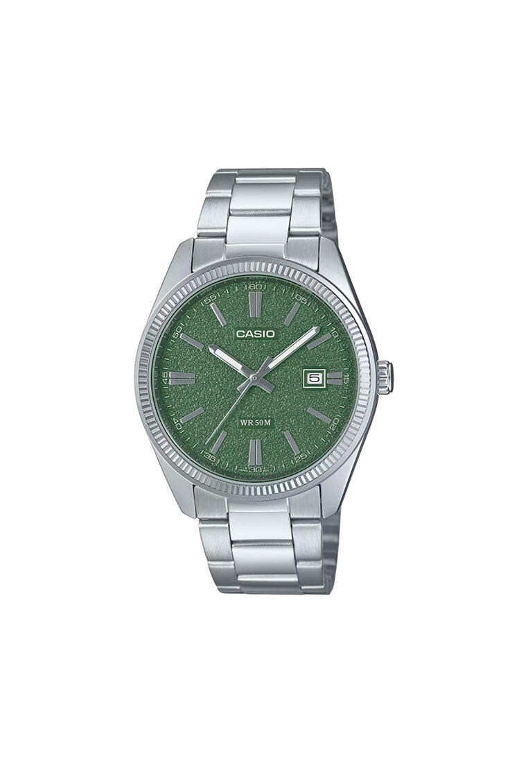 CASIO MTP-1302DA-3A Men Analog Watch with Silver Stainless Steel Band