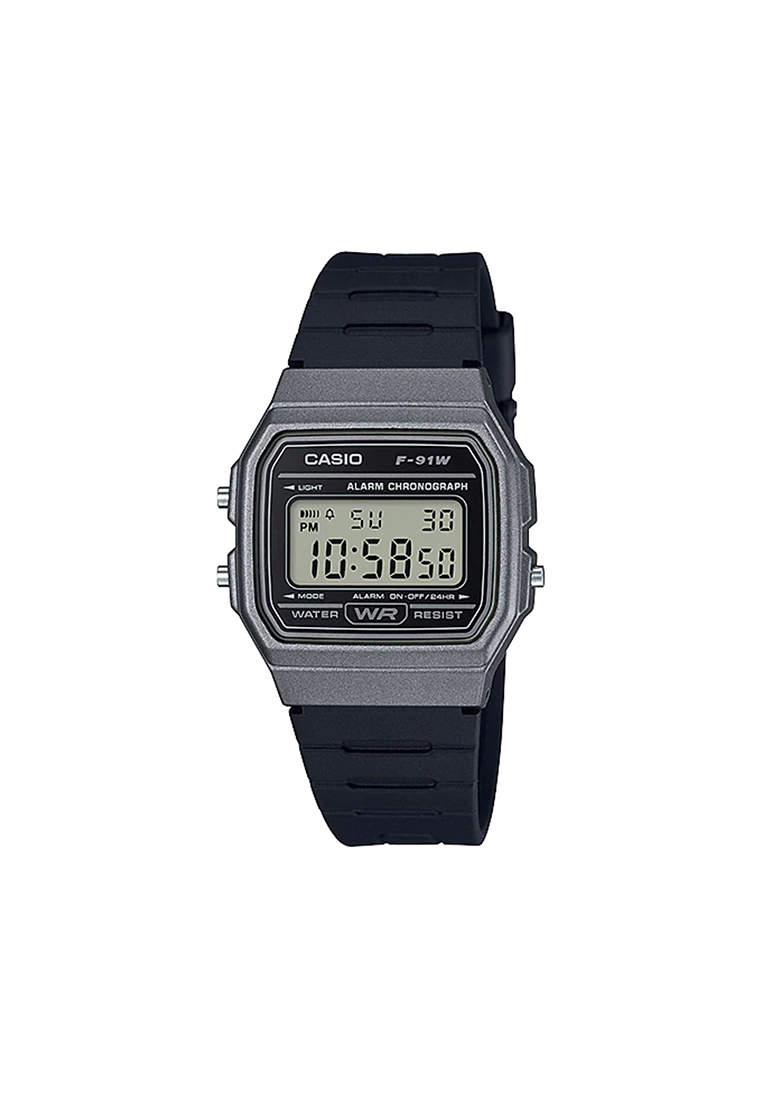 CASIO Men's Digital Watch F-91WM-1B Black Resin Band