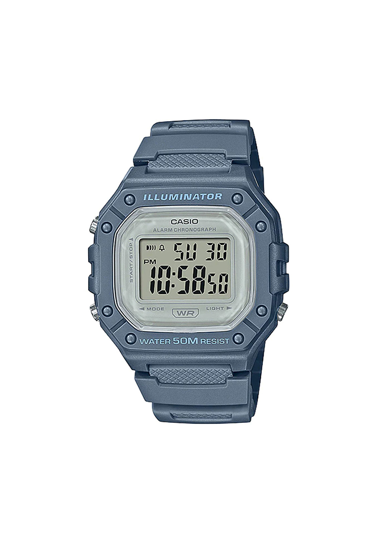 CASIO Men's Digital Watch W-218HC-2AV Blue Resin Band Watch for Men