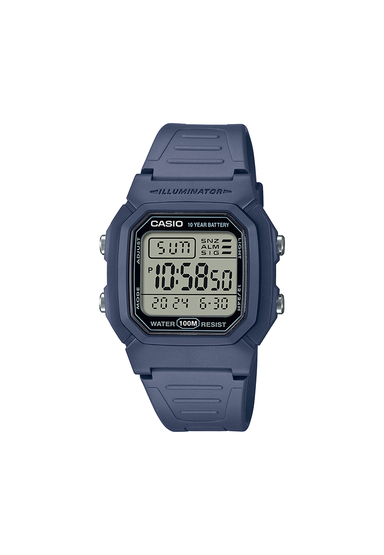 CASIO Men Digital Sport Watch W-800H-2AV Blue Resin Strap