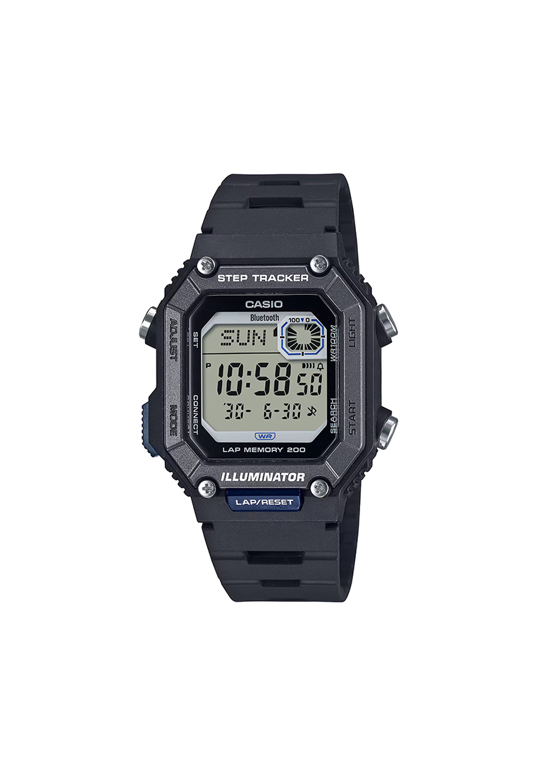 CASIO WS-B1000-1A Men Digital Watch Black Resin Strap w. Bluetooth