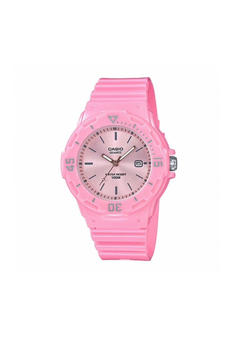 CASIO Women Analog Watch LRW-200H-4E4V Pink Resin Strap