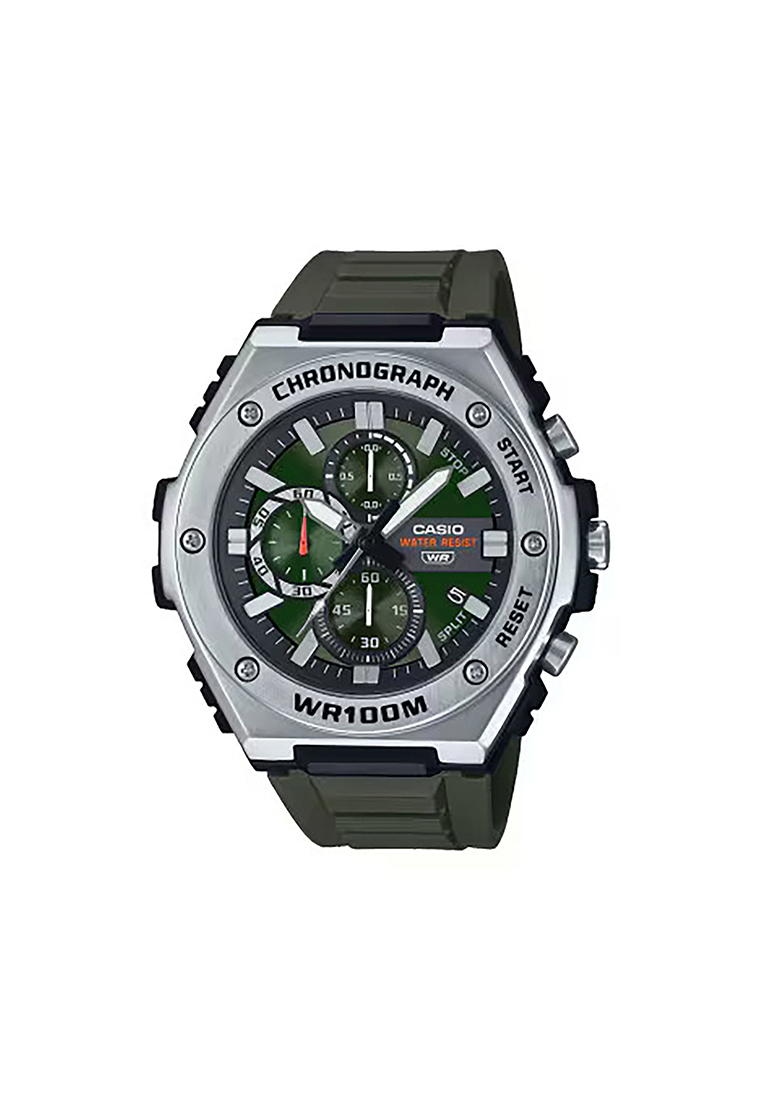 CASIO MWA-300H-3A Men Chronograph Watch Black Resin Strap