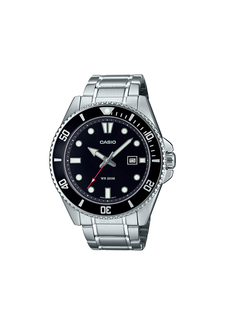 CASIO Men Analog Watch MDV-107D-1A1V Silver Stainless Steel Strap