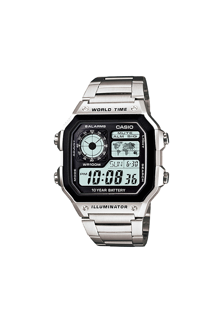 CASIO Men's Digital AE-1200WHD-1AV Stainless Steel Band Sport Watch