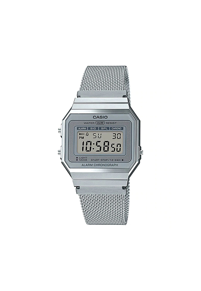 Casio Vintage Women's Digital Watch A700WM-7A Stainless Steel Band Ladies Watch