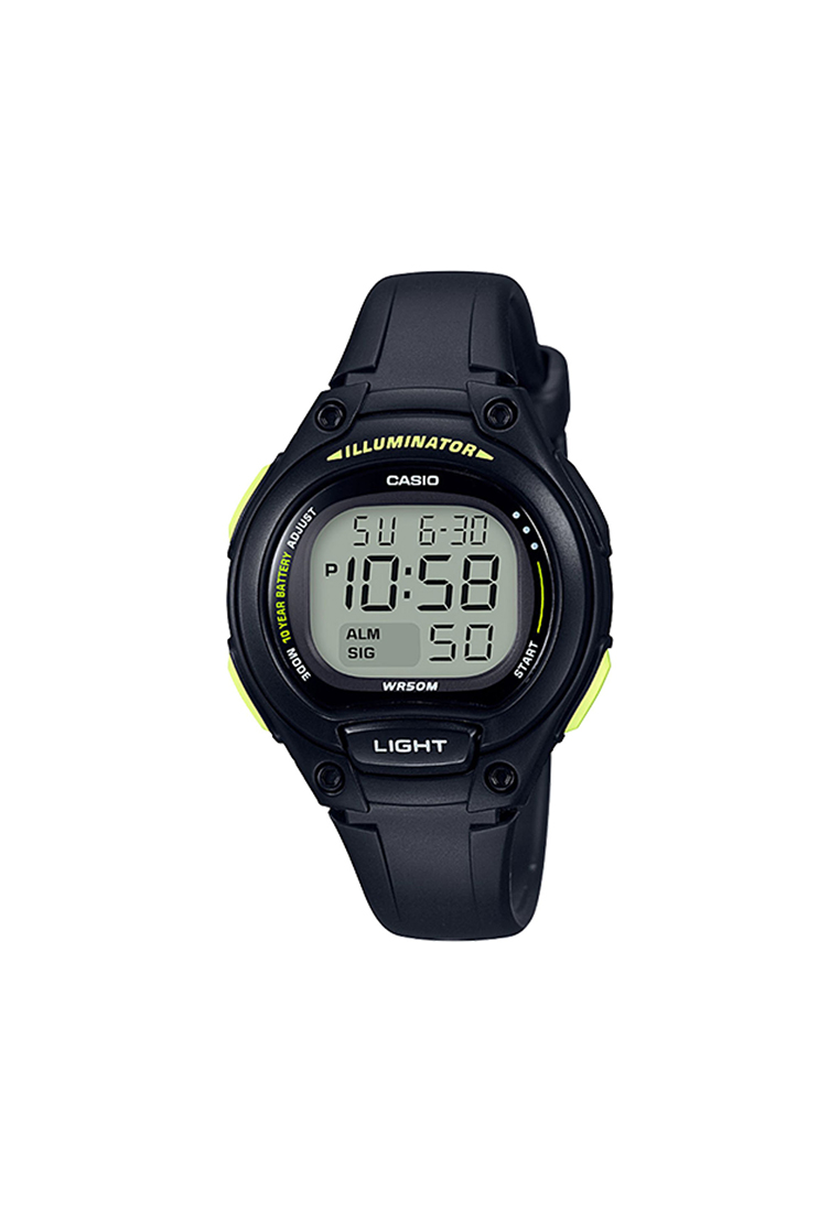 CASIO Kid's Digital LW-203-1BV Black Resin Band Sport Watch