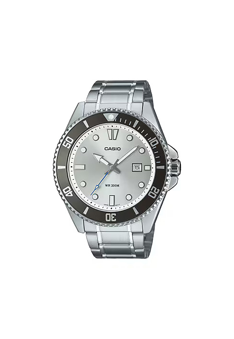 CASIO MDV-107D-7A Men Analog Watch Silver Stainless Steel Strap