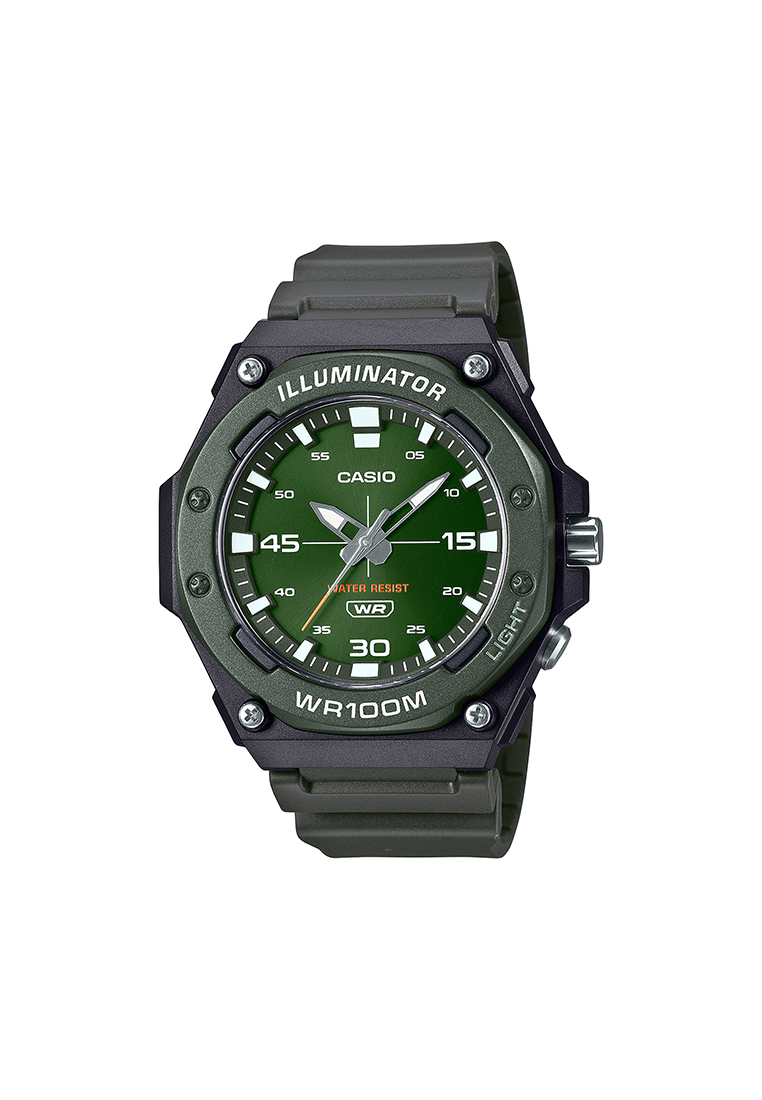 CASIO Men Analog Watch MW-620H-3AV Black Resin Strap