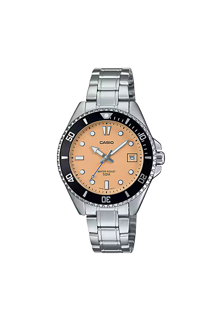 CASIO MDV-10D-4A2 Men Analog Watch Silver Stainless Steel Strap