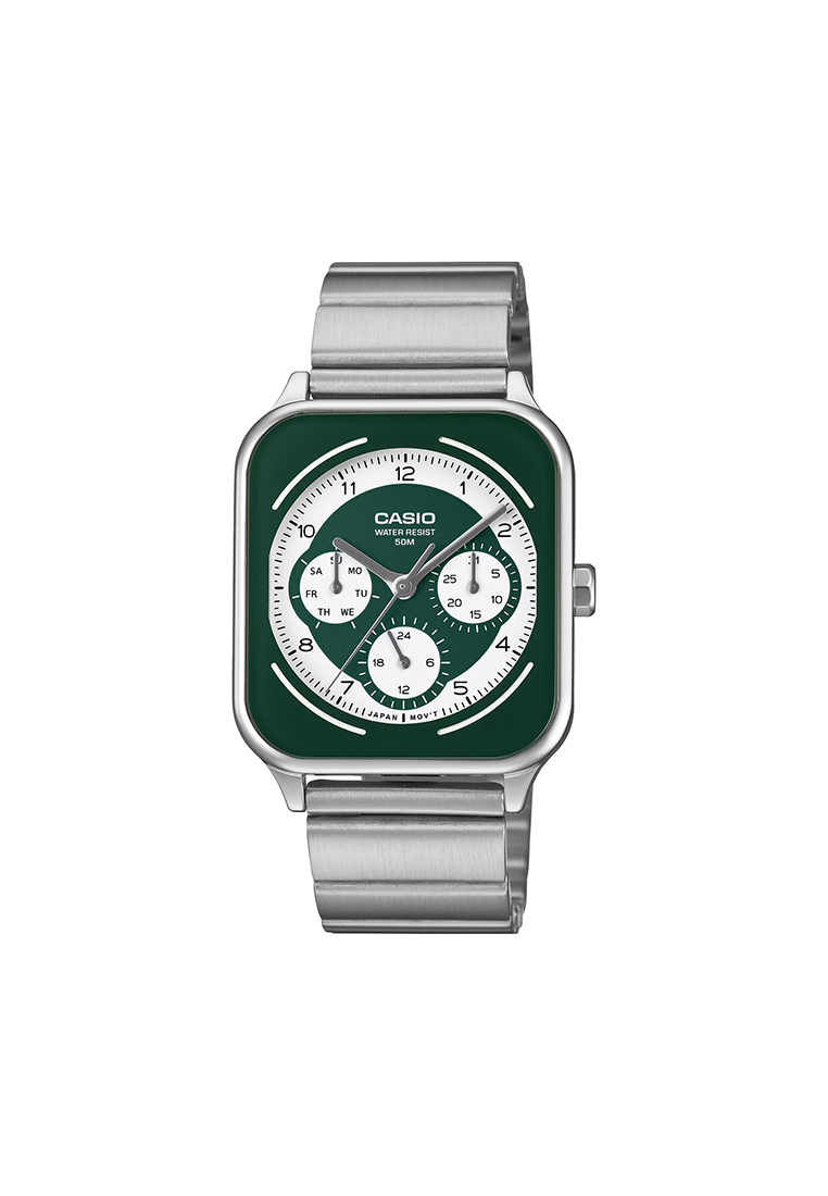CASIO MTP-M307D-3BV Men Analog Watch Silver Stainless Steel Band