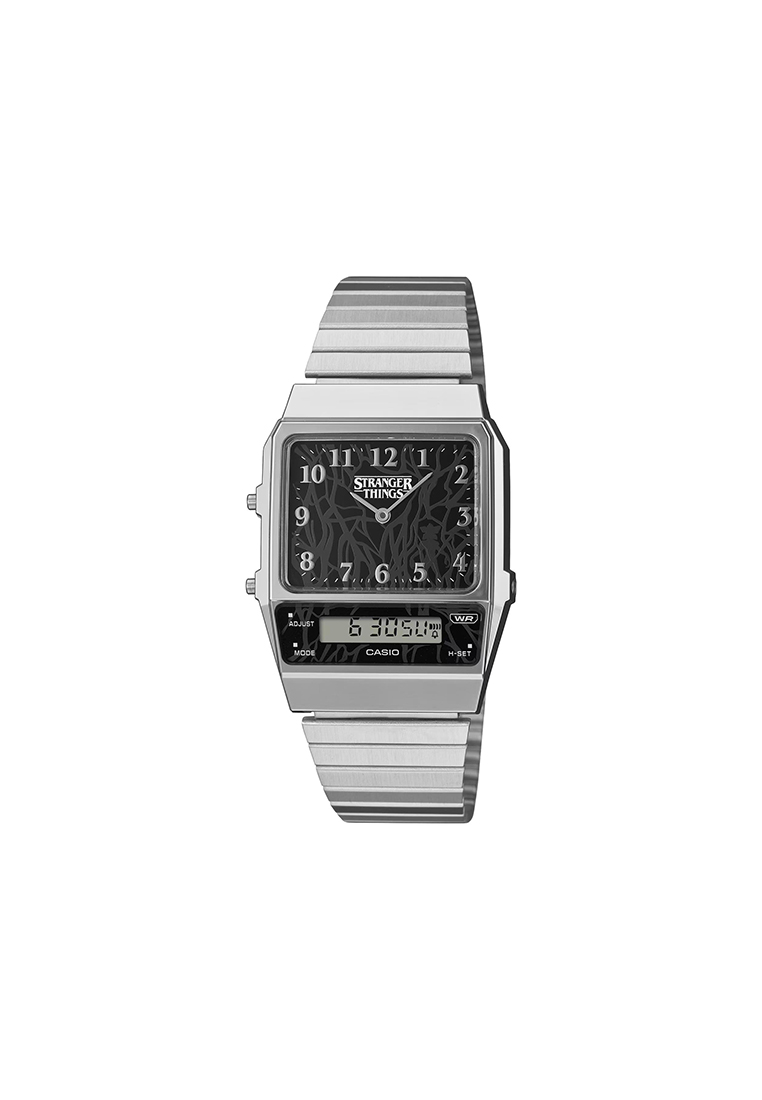 CASIO AQ-800EST-1A Stranger Things Unisex Analog-Digital Watch Stainless Steel Band