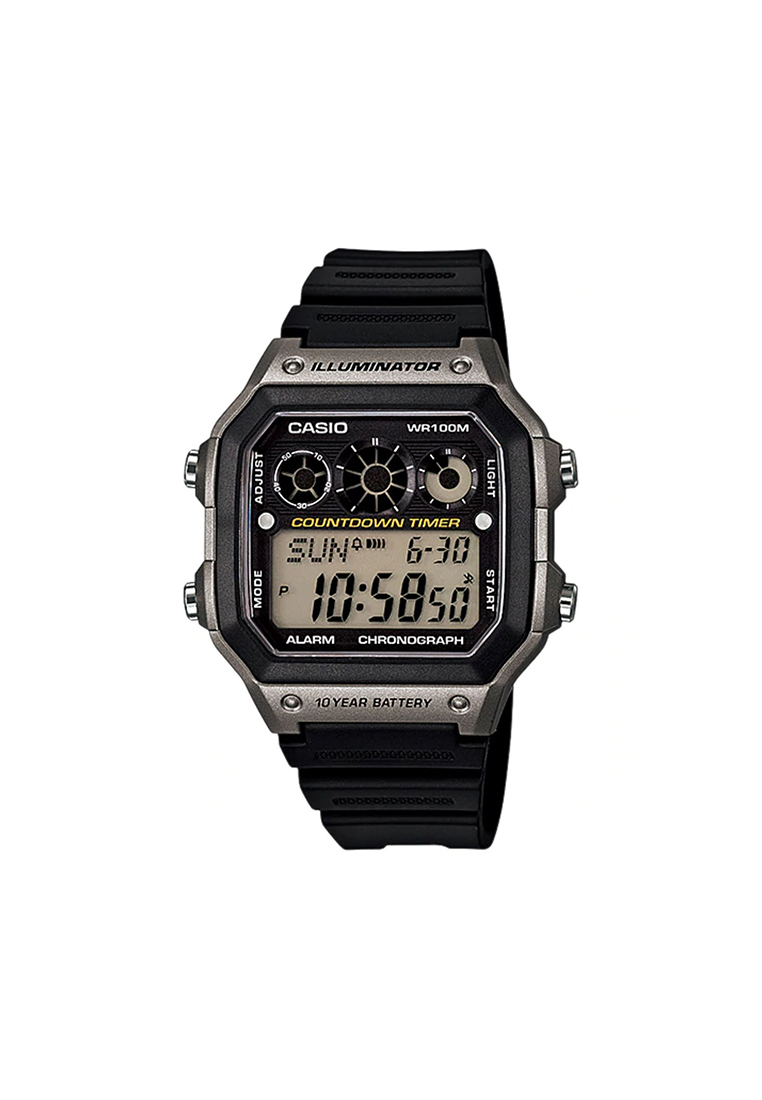 Casio Watches Men's Digital Watch AE-1300WH-8AV Black Resin Band Watch for men