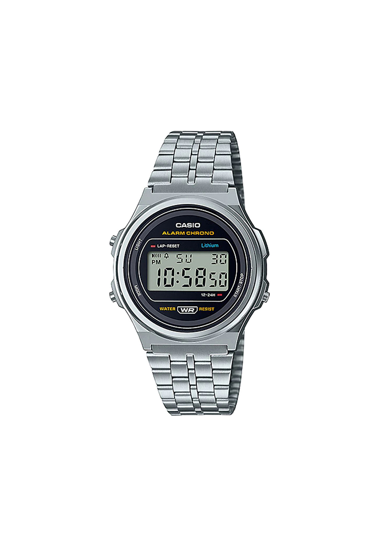 Casio Watches Women's Digital A171WE-1A Stainless Steel Band Casual Watch