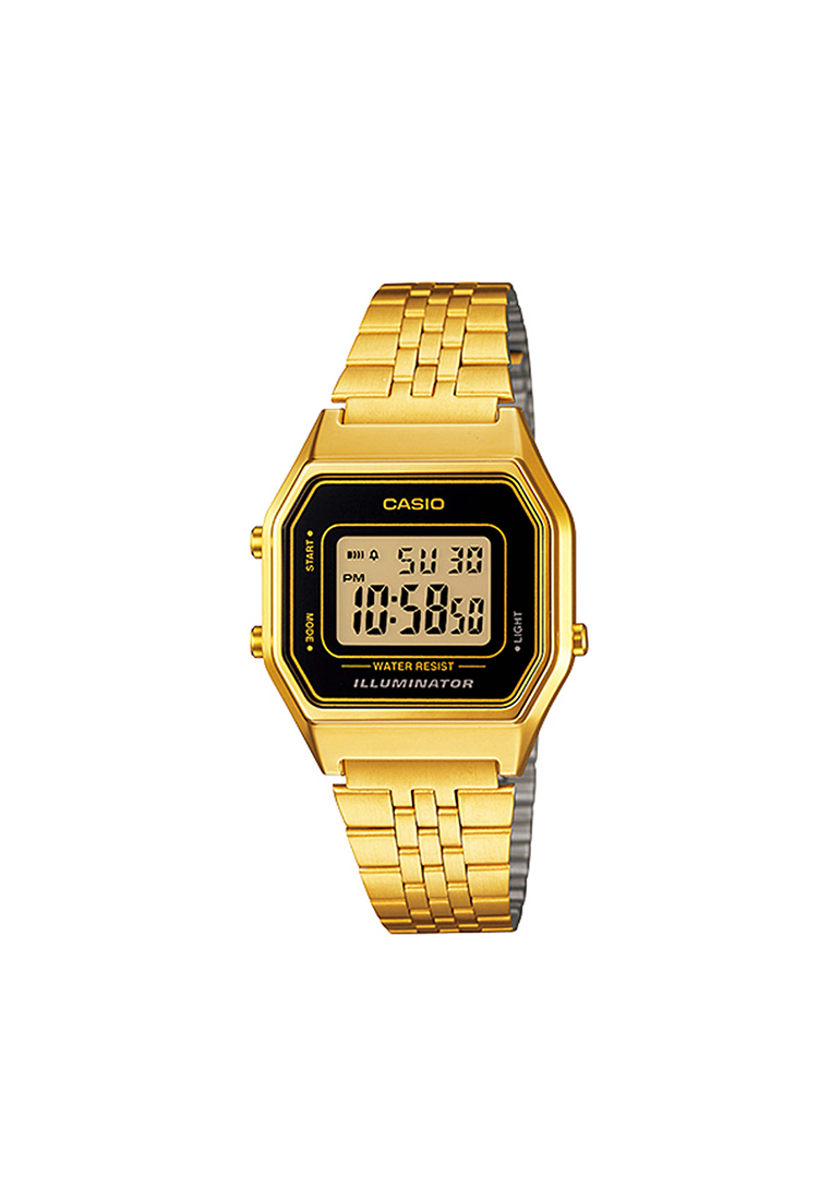 Casio Watches Vintage Watch LA680WGA-1 Gold Stainless Steel Band Unisex Watch