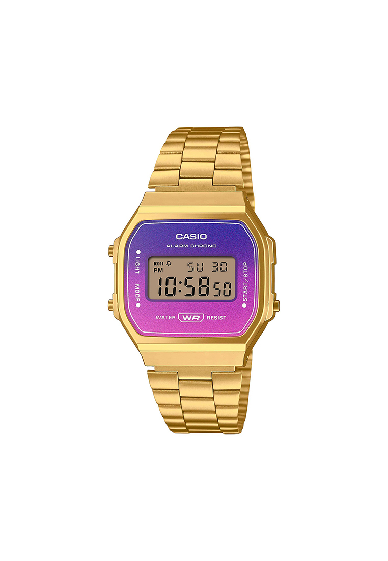Casio Watches Vintage Digital Watch A168WERG-2A Gold Stainless Steel Band Unisex Watch