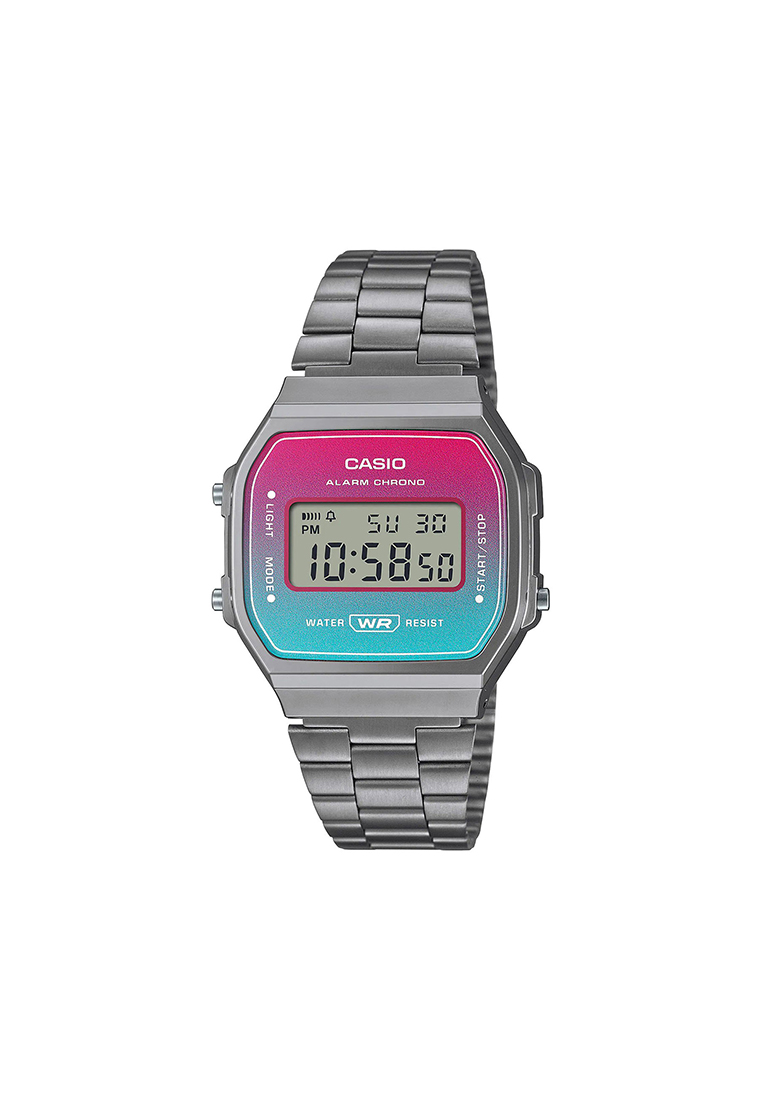 Casio Watches Vintage Digital Watch A168WERB-2A Stainless Steel Band Unisex Watch