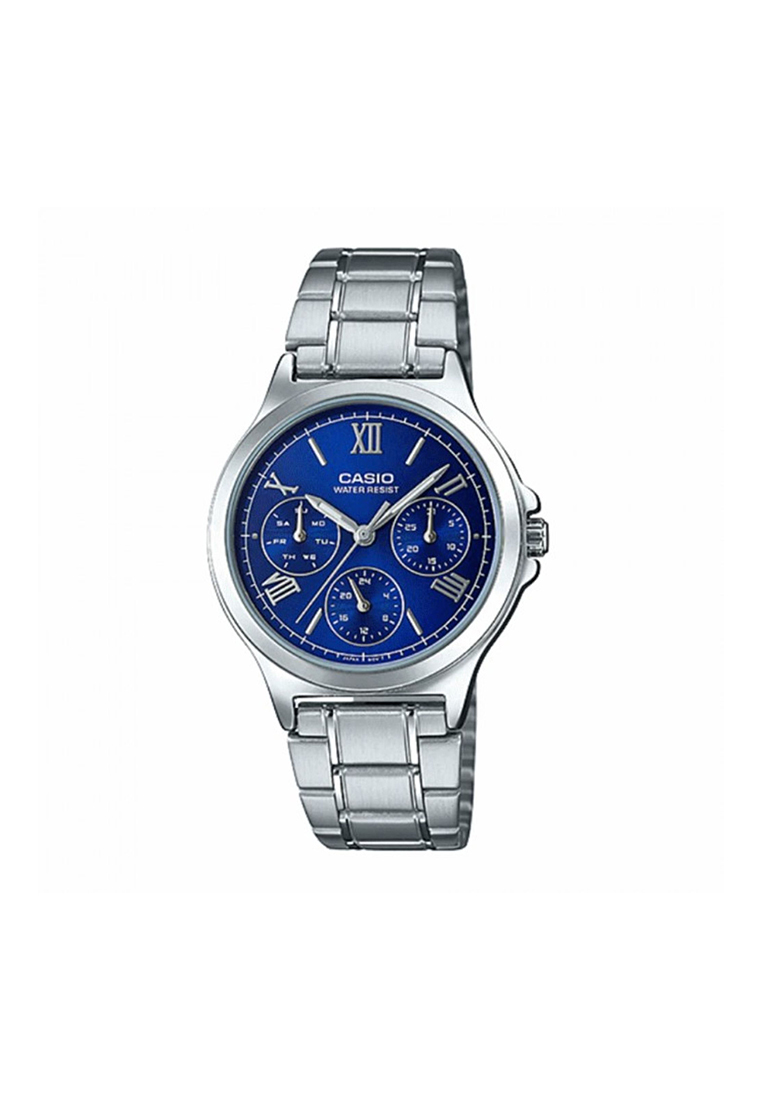 Casio Watches Women's Analog Watch LTP-V300D-2A2 Stainless Steel Band Casual Watch