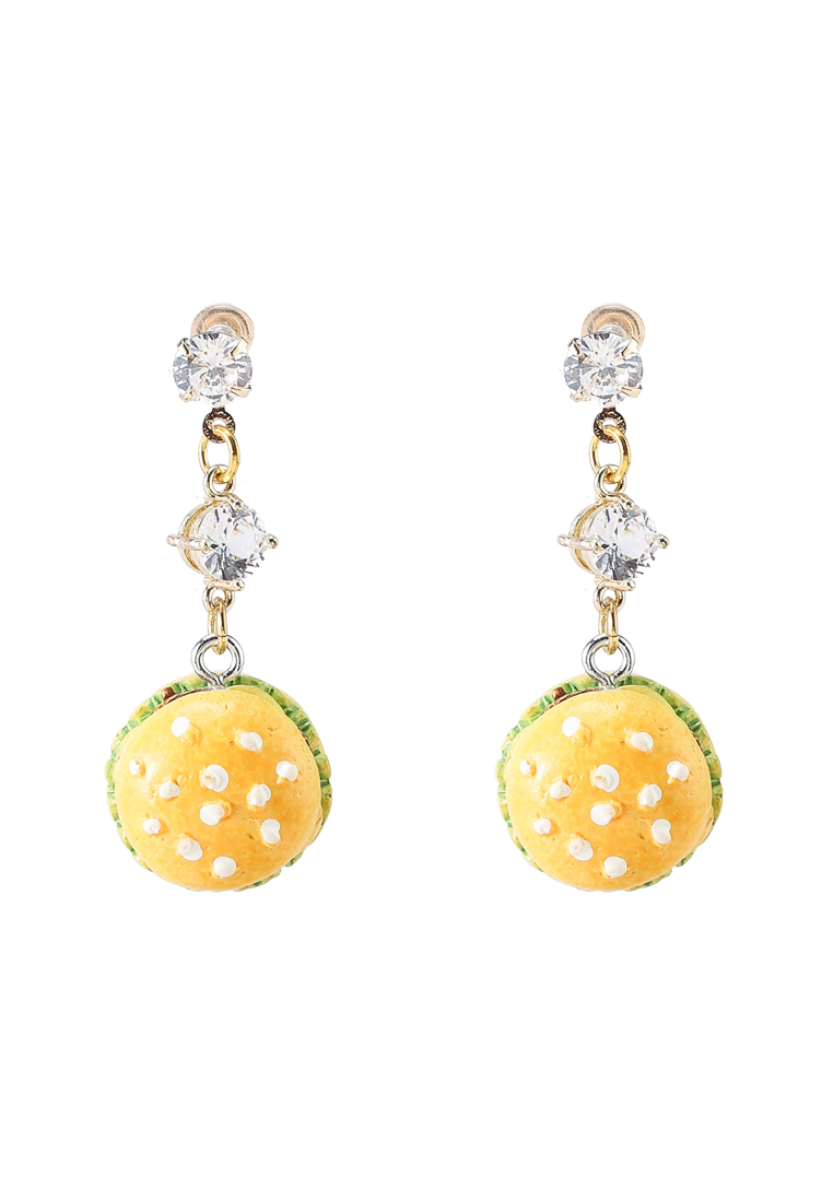 Boho chic pastel tones pendant earrings with semi precious stones and ropes  SHAKTI
