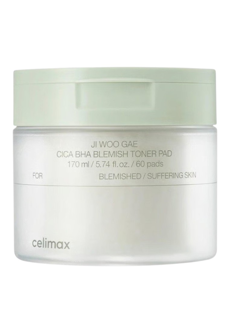 Celimax JIWOOGAE Cica BHA Blemish Toner Pad 60 pads