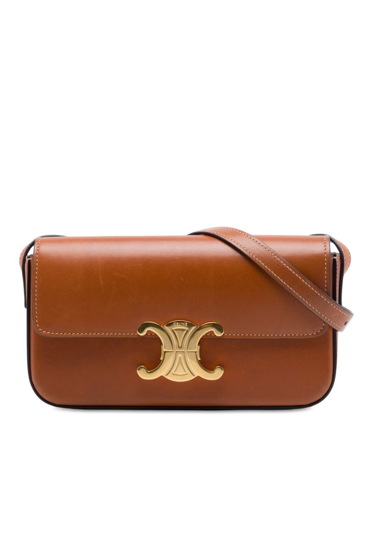 Celine Pre-Loved Celine Shiny Calfskin Claude Shoulder Bag