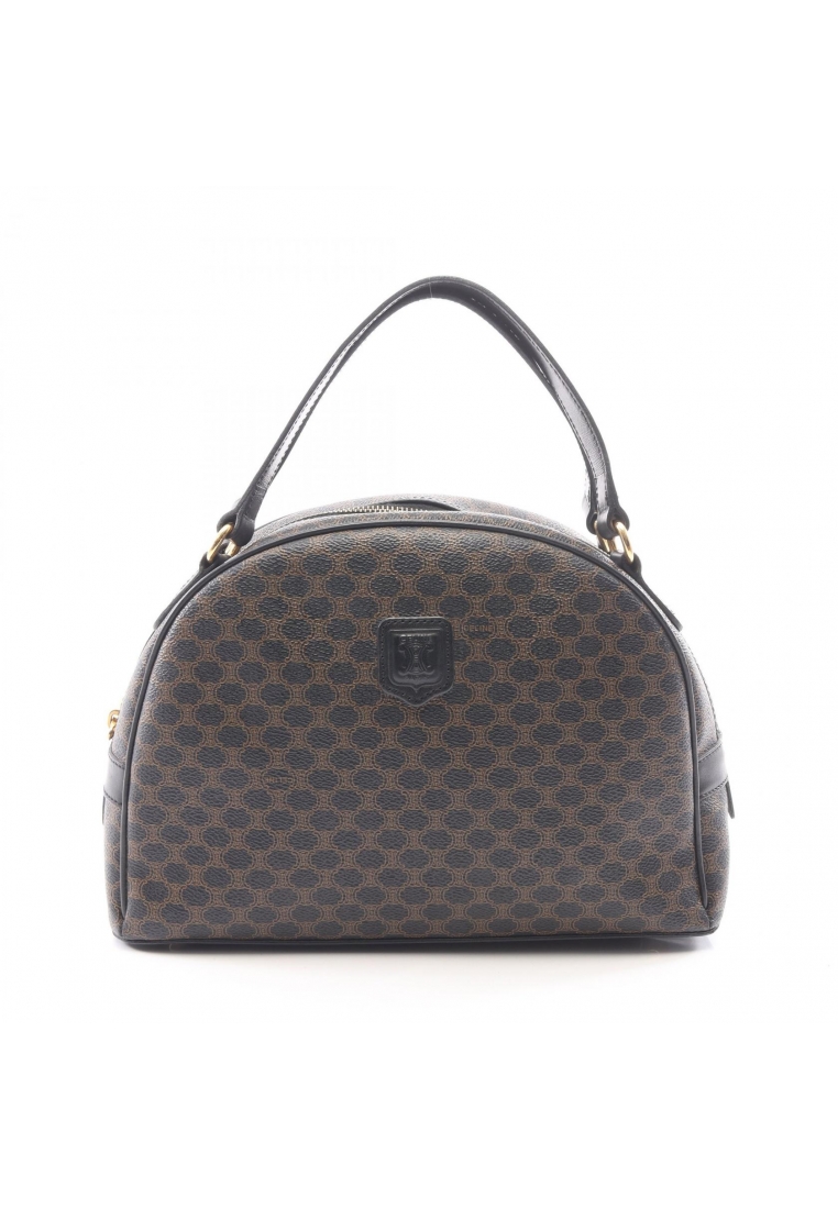 Celine Pre-Loved Celine Macadam Handbag PVC leather black
