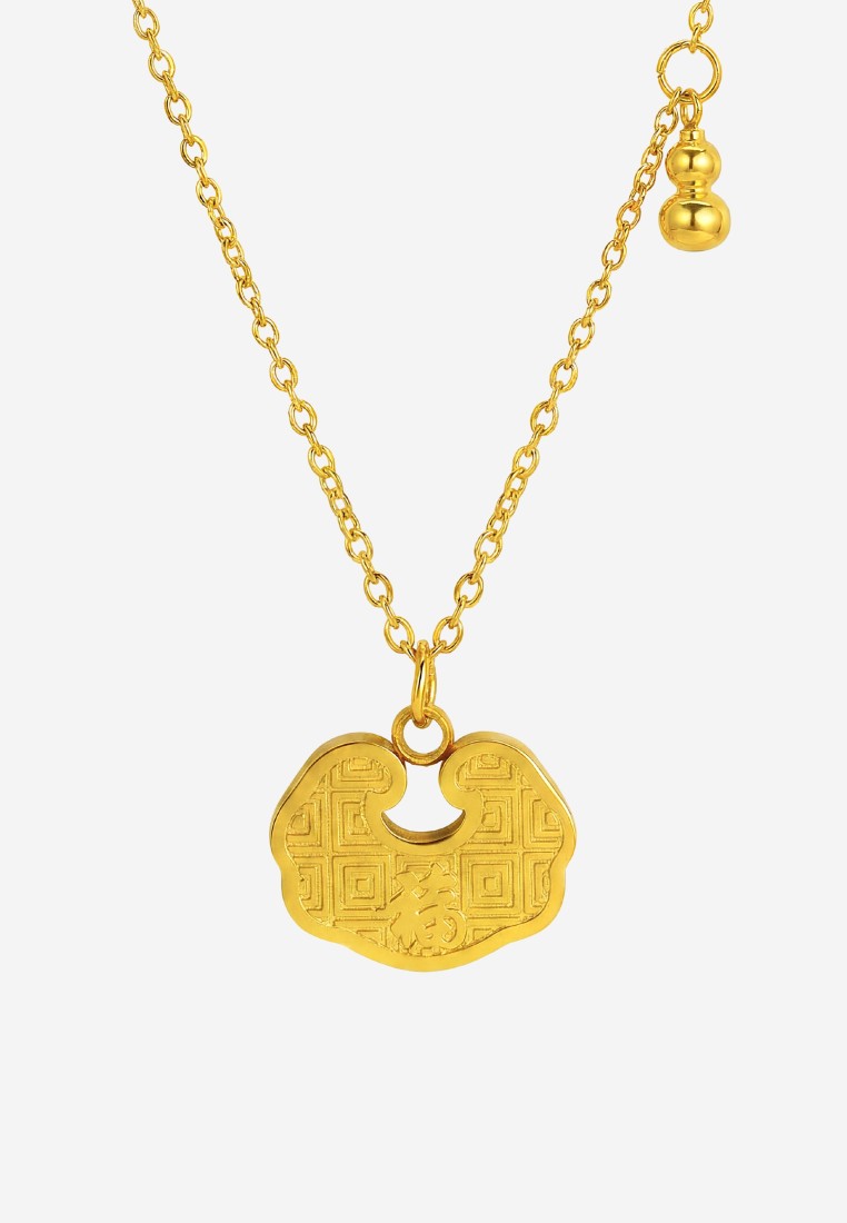 CELOVIS Peace Lock Pendant Necklace in Gold