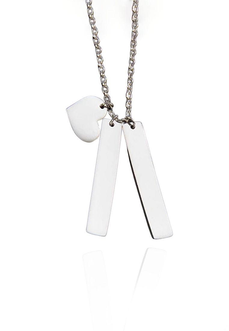 CELOVIS Pillars of Love Trio Pendant Chain Necklace in Silver