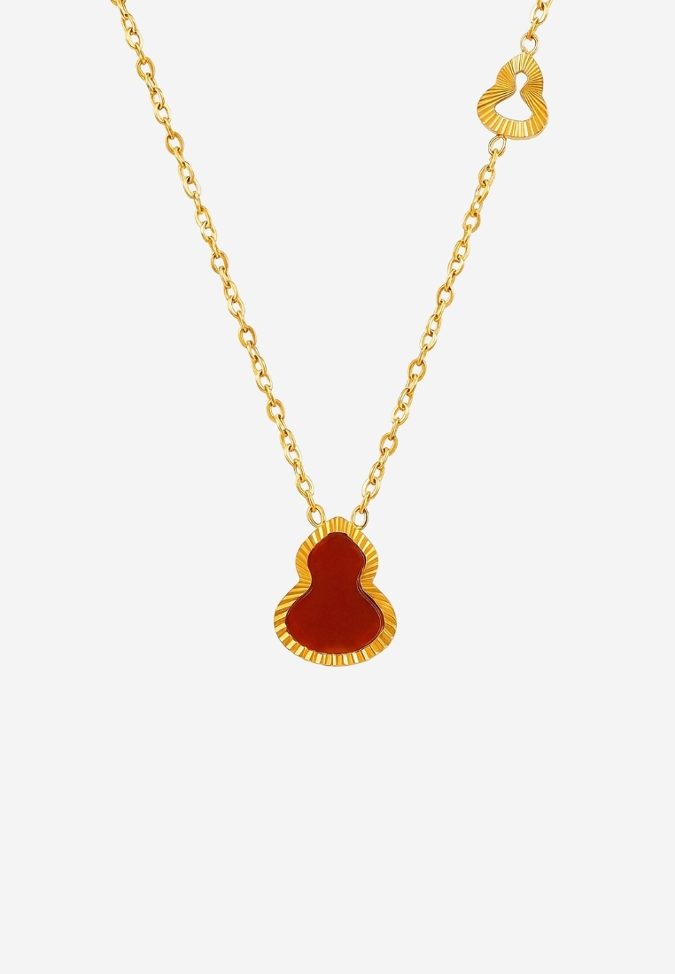 CELOVIS Hong Yun "红运" Hulu Blessing Chain Necklace in Gold