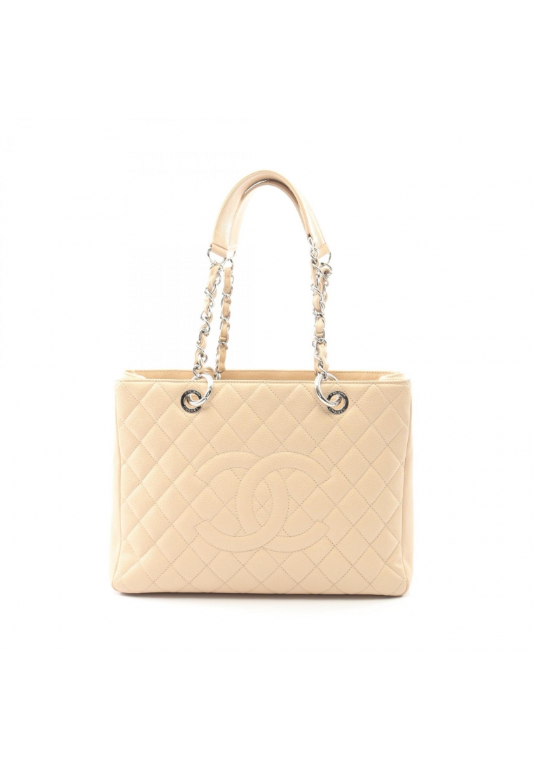 Chanel Pre-Loved Chanel matelasse grand shopping GST chain shoulder bag chain tote bag Caviar skin b
