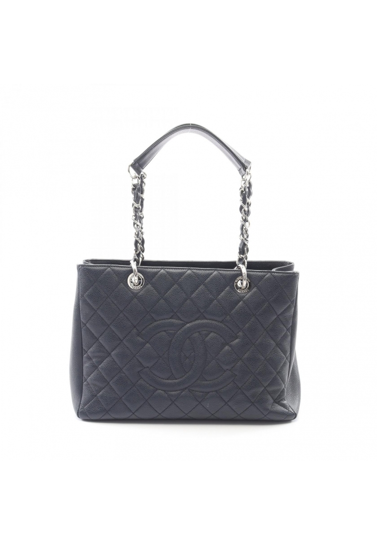 Chanel Pre-Loved Chanel matelasse grand shopping GST chain shoulder bag chain tote bag Caviar skin N