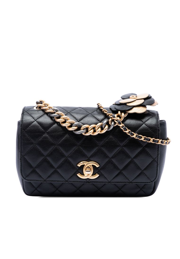 Chanel Pre-Loved Chanel Medium Quilted Lambskin Private Affair Camellia Flap