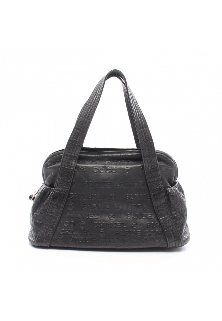 Chanel Pre-Loved Chanel Unlimited Handbag mini boston bag leather black silver hardware