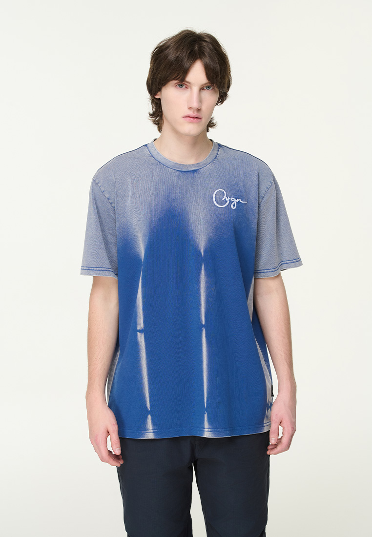 Chevignon Men's Cafe Racer Tie Washed Logo Tee
