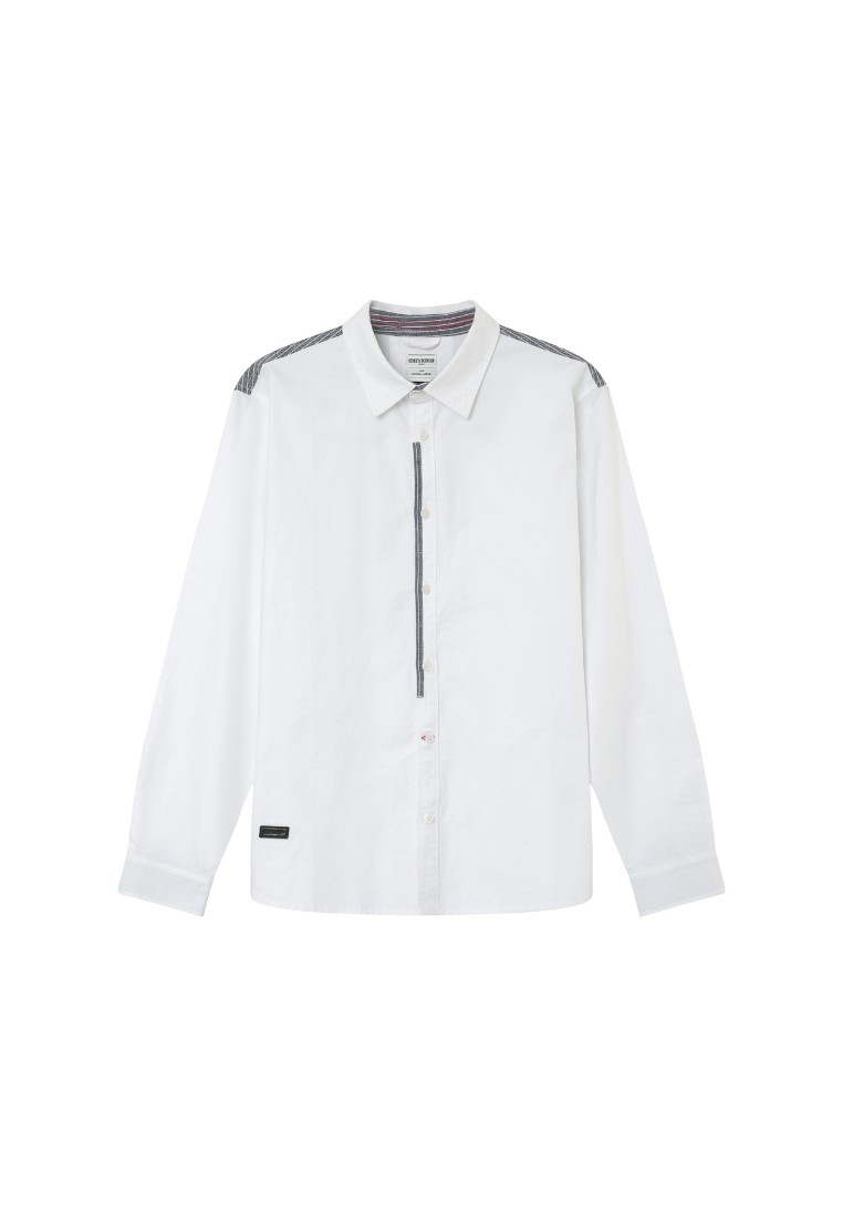 Chevignon Men's Denim Striped Fabric Oxford Shirt