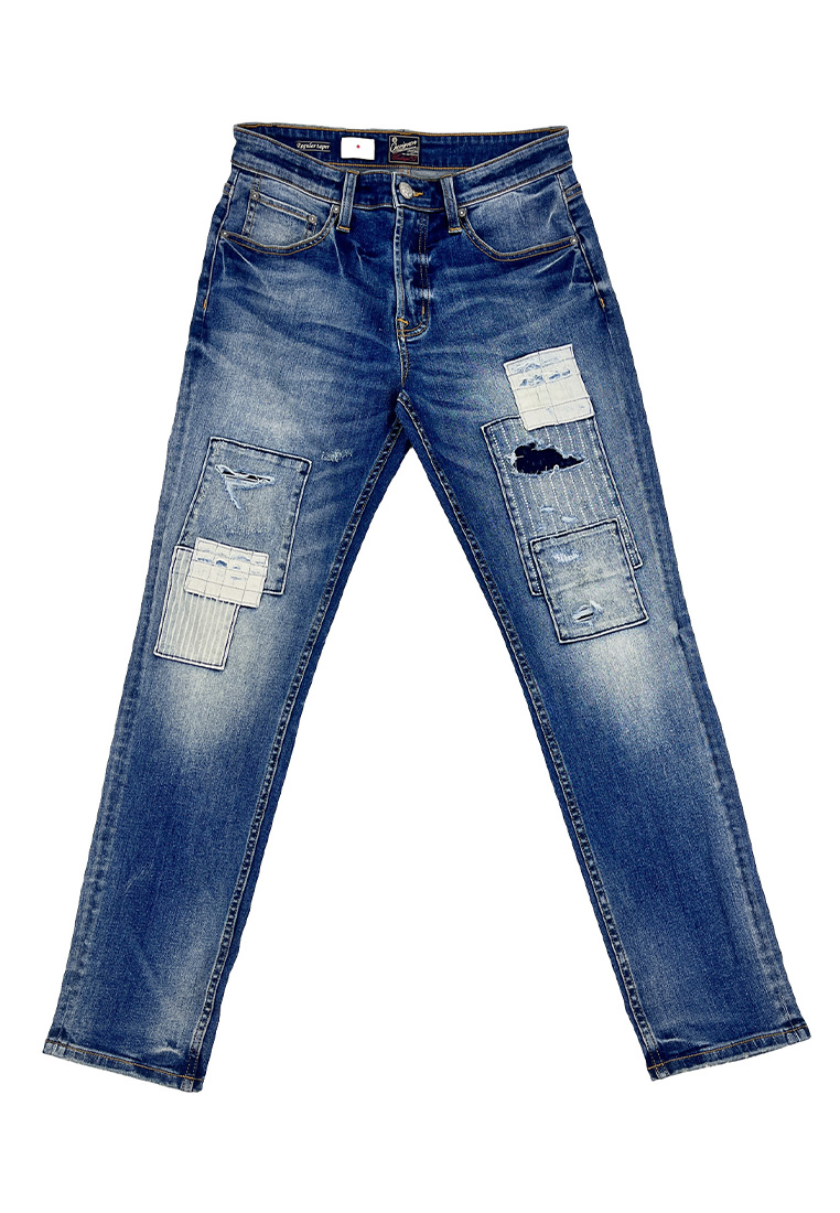 Chevignon Men's V57 Whoval Wash Regular Taper Jeans