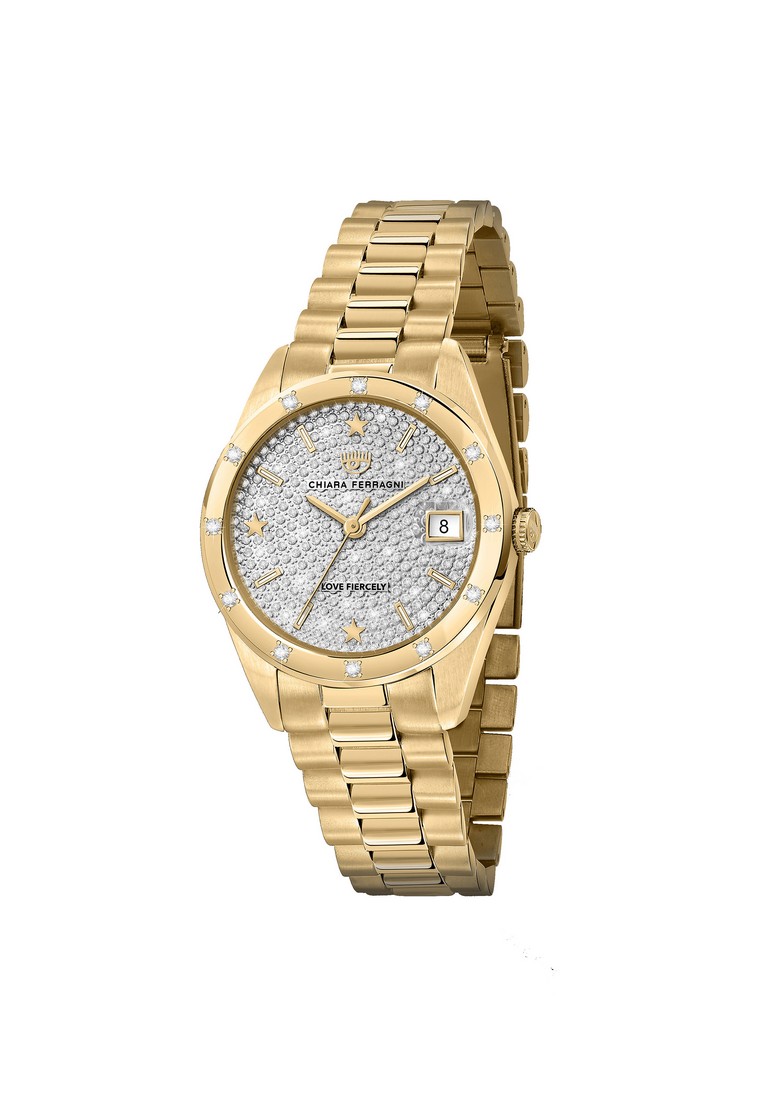 Chiara Ferragni [For Lover]\\u30102 Years Warranty\\u3011 Chiara Ferragni Everyday 32mm White Silver