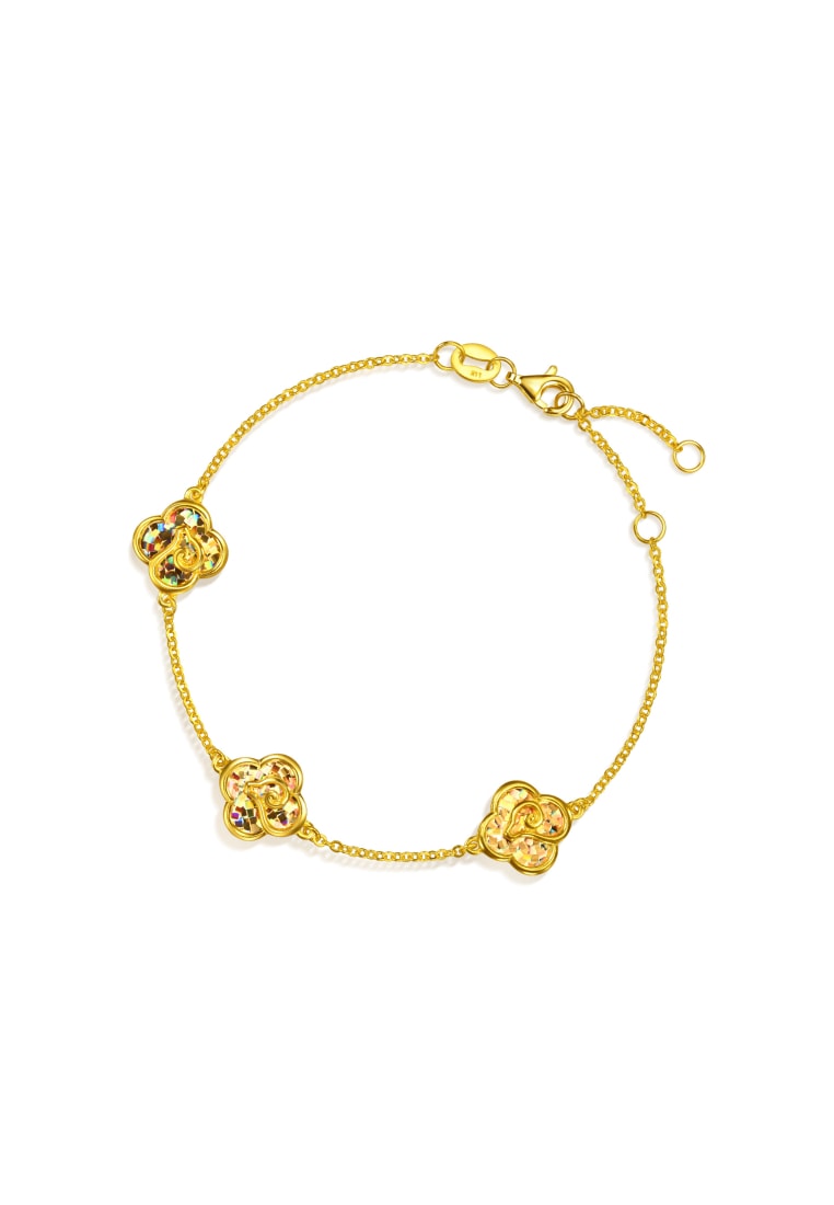 Chow Sang Sang 999 Gold Essence Auspicious Ruyi Goat Bracelet for Women 18cm 96942B Price-by-Weight 