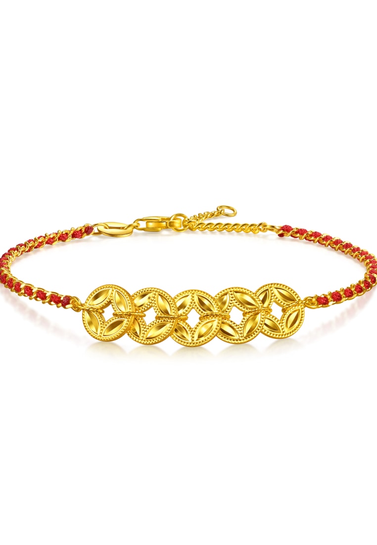 Chow Sang Sang 999 Gold Essence Gold Coins Bracelet for Women 18cm 96734B Price-by-Weight 5.61g Gold