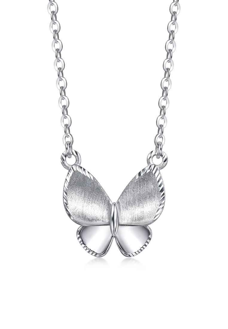 Chow Sang Sang 950 Platinum Essence Butterfly Necklace for Women 47cm 96396N