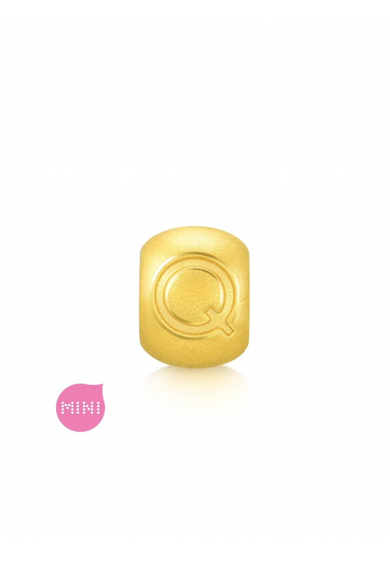 Chow Sang Sang Charme 999 24K Gold Letter Q Alphabet Charm 92911C (Bracelet not included)